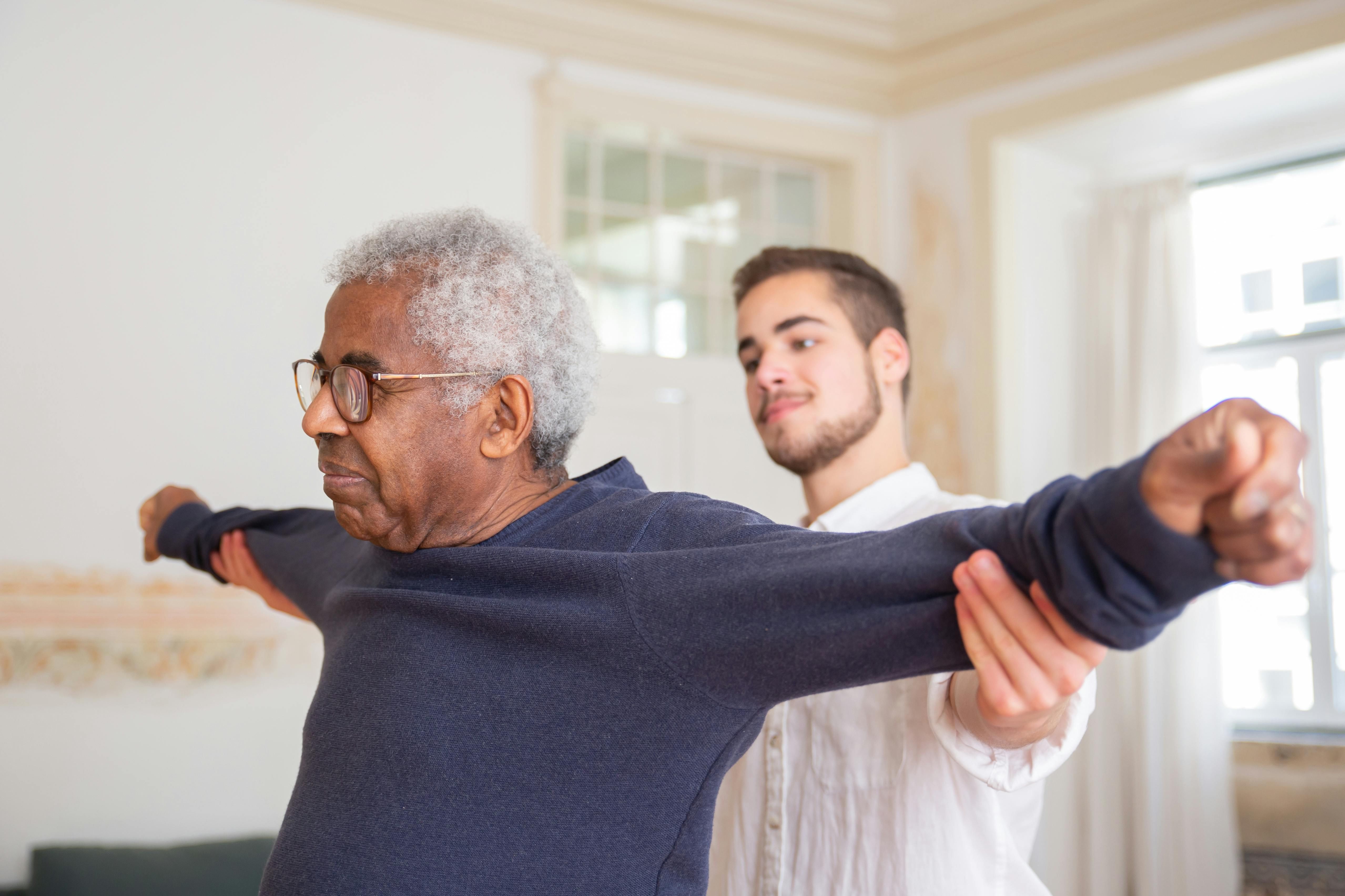 Resident in physical therapy session at The Waters of Martinsville